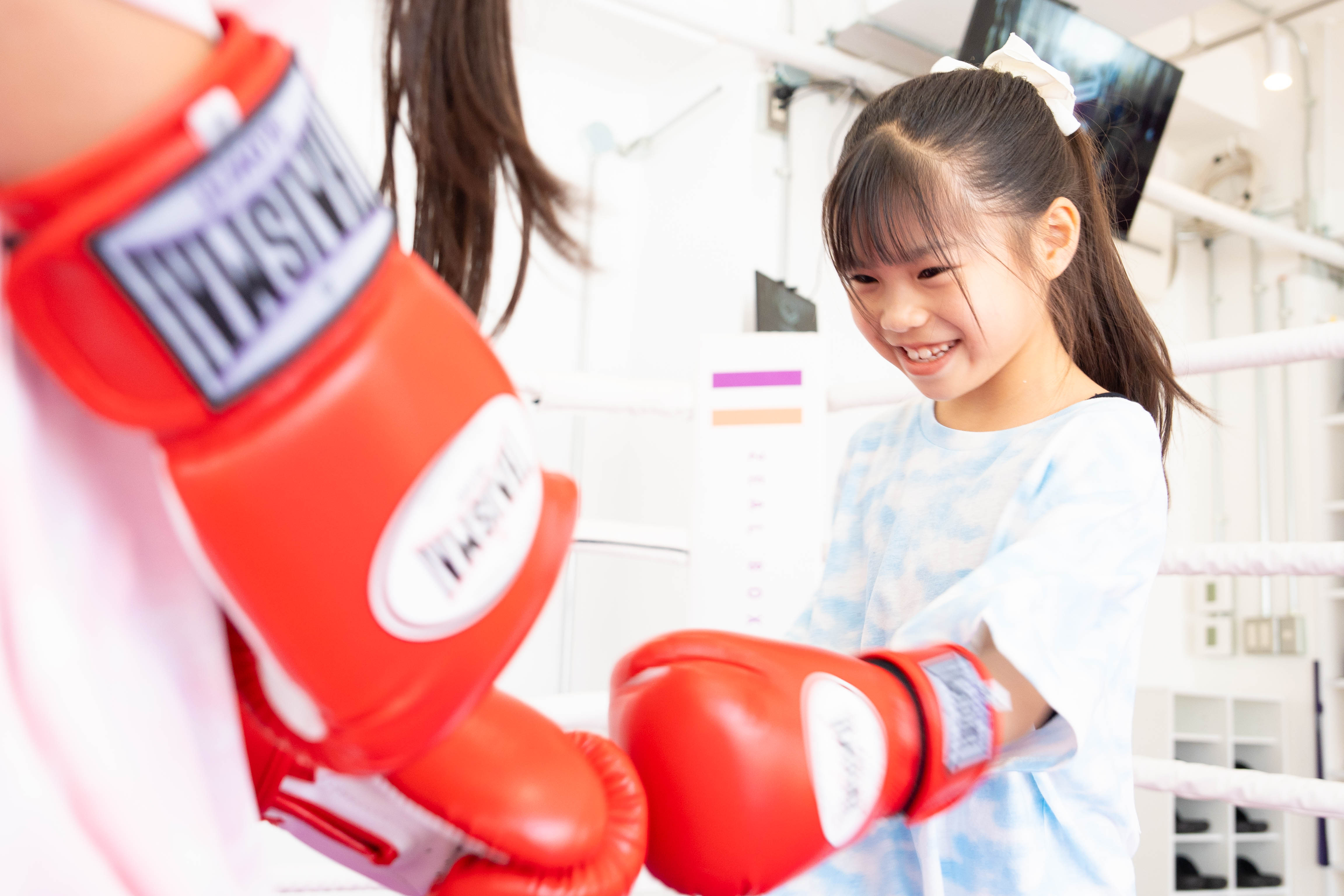 薬院大通 小学生 英会話 English Fight Kidsのボクシングと英語レッスン風景